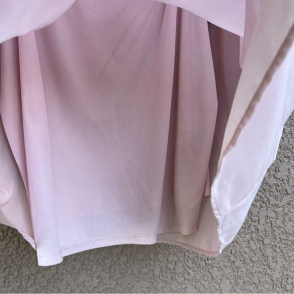 ADIVA Tops Size 2X Womens Sheer Front Lace Flare Tiered Sleeves Pink Nude - Picture 7 of 11